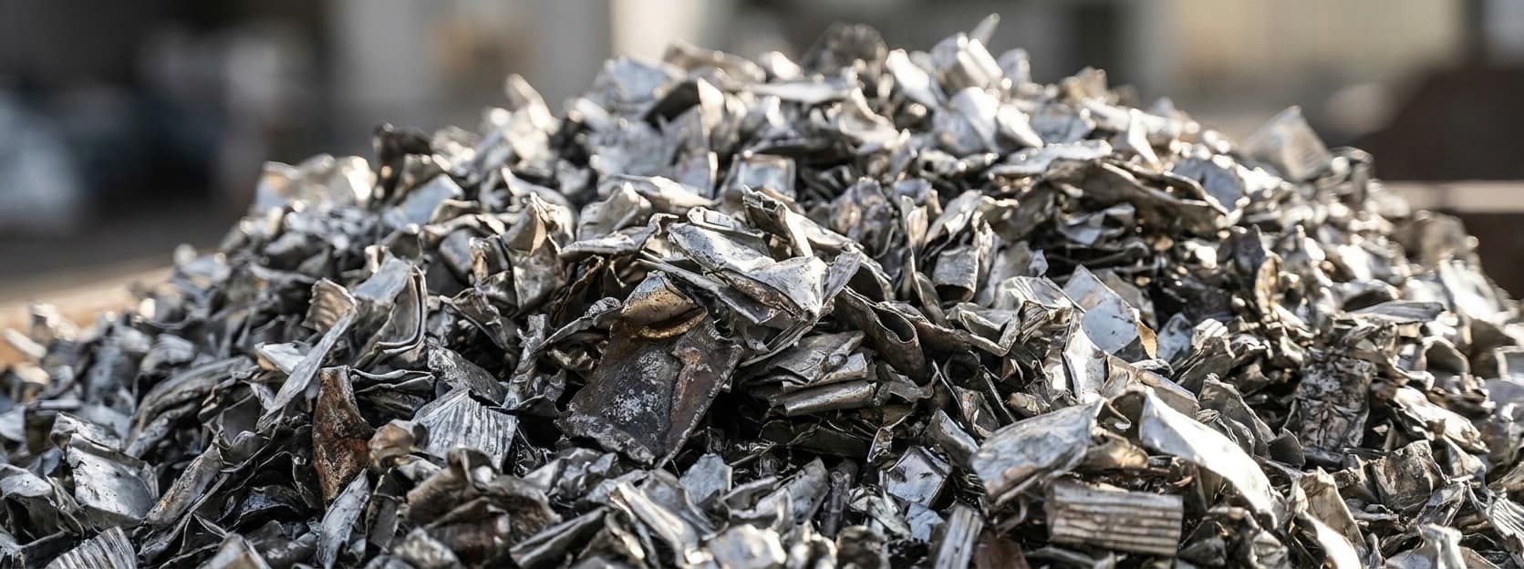 Recycled aluminum scrap, sorted and ready for remelt
